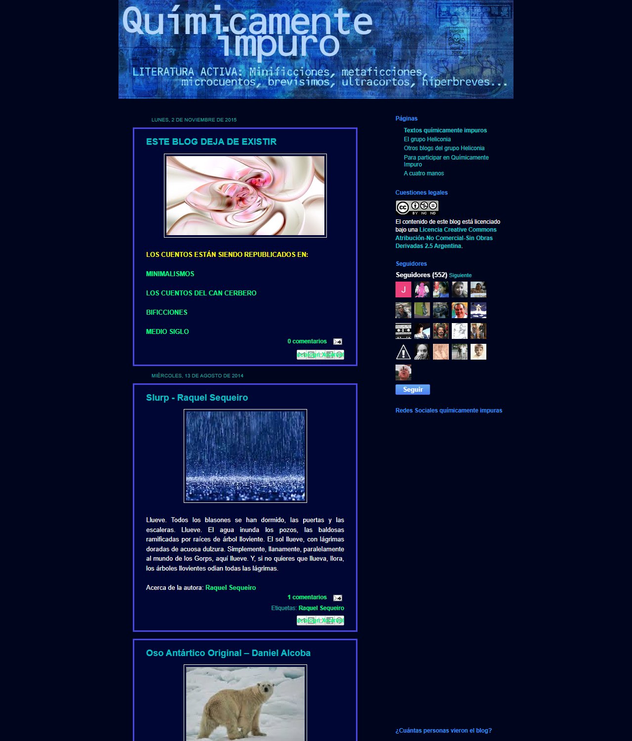 Captura del blog original